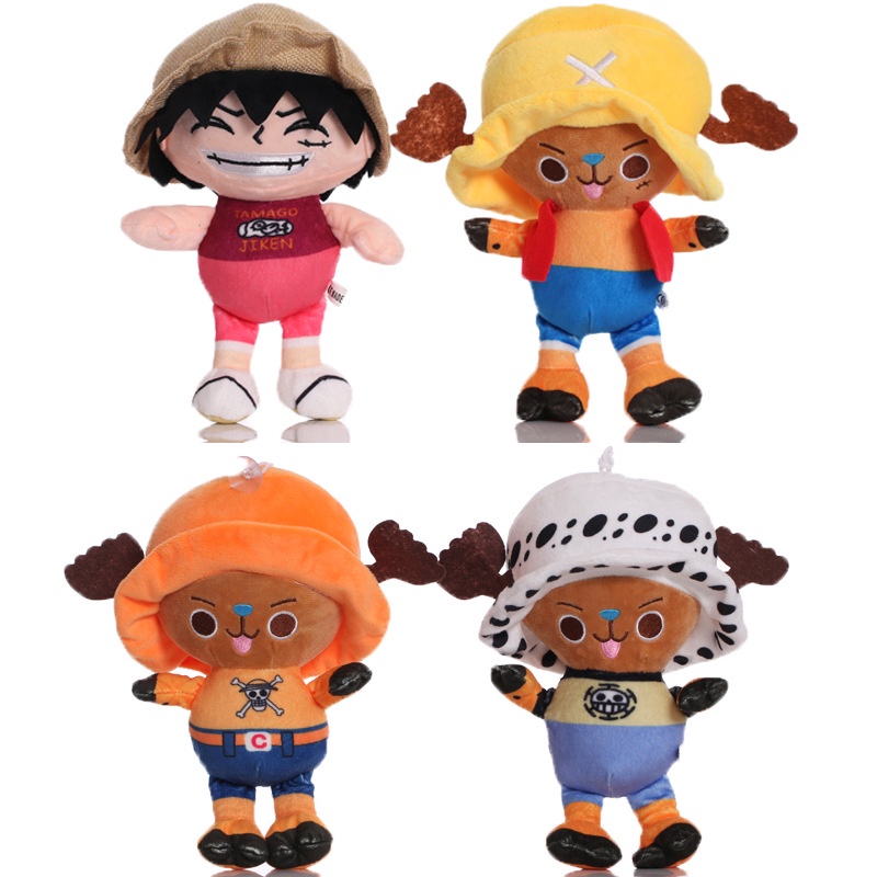 Mainan Boneka Karakter Anime One Piece Chopper Monkey D Luffy Bahan Plush Untuk Anak Dan Dewasa