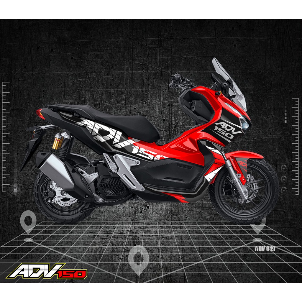 Modifikasi Honda ADV 150 Fullbody-Stiker Dekal ADV 150 Disain Motif Simple ADVN 019
