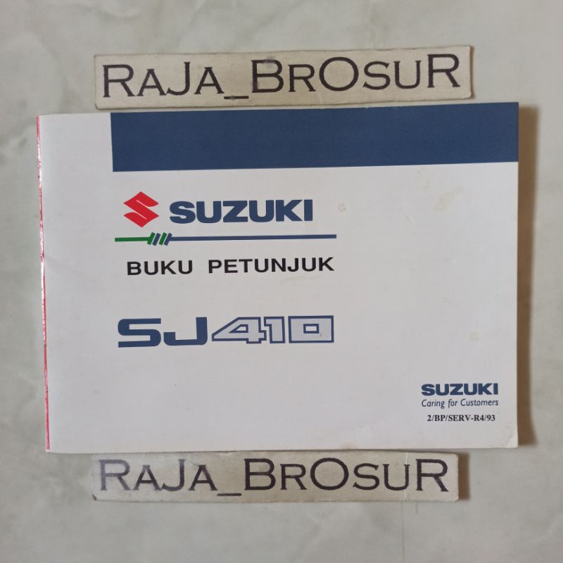 Buku Petunjuk/Manual Book Suzuki Jimny Katana SJ410 SJ 410V (4WD)/SJ410 SJ 410V (2WD)/SJ410 SJ410W (