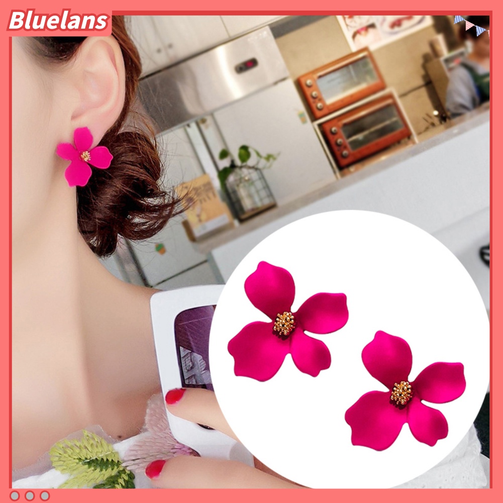 Bluelans Fashion Girls Flower Ear Studs Women All-match Date Party Travel Earrings Gift