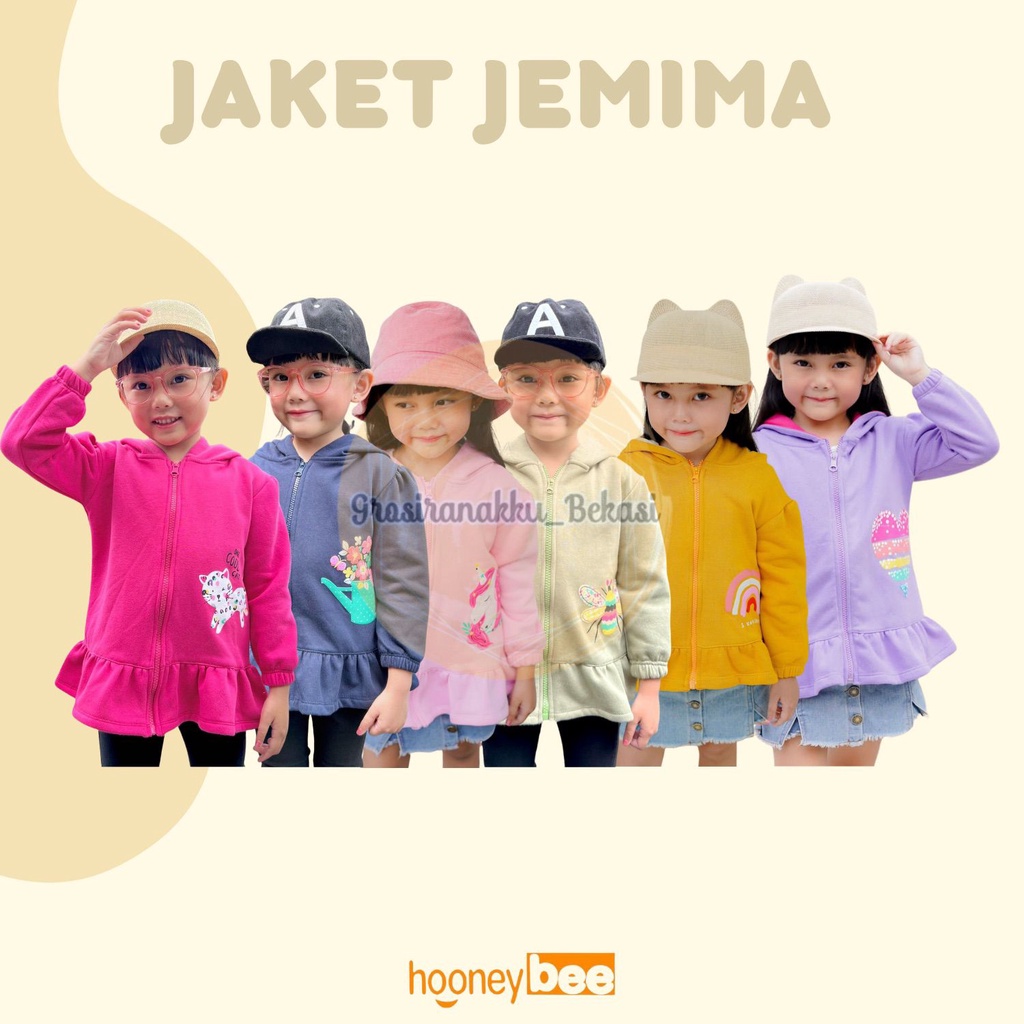 Jacket Anak Cewek Jemima Hooneybee Mix Warna Size 1-5 TH