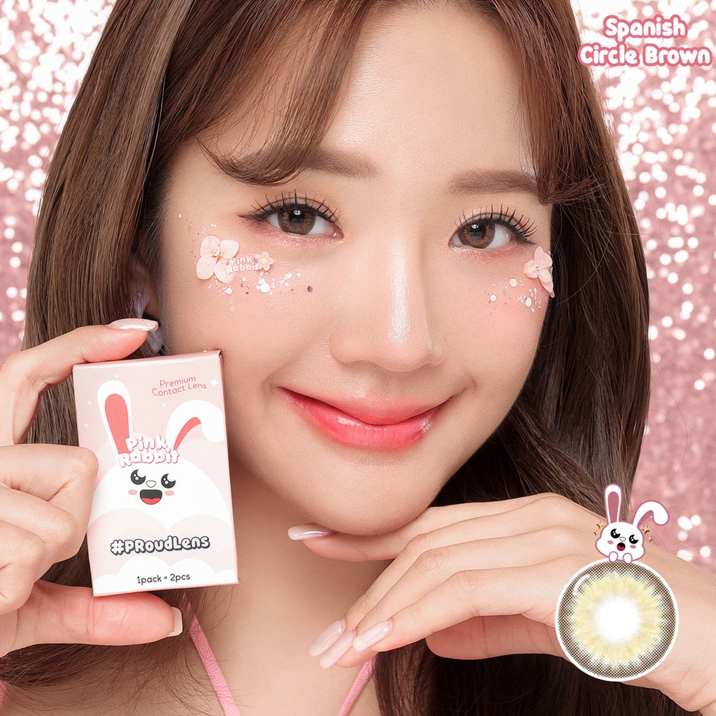 PINKRABBIT Softlens Spanish Circle Brown (Normal, Minus 0.5 s/d 8.00)