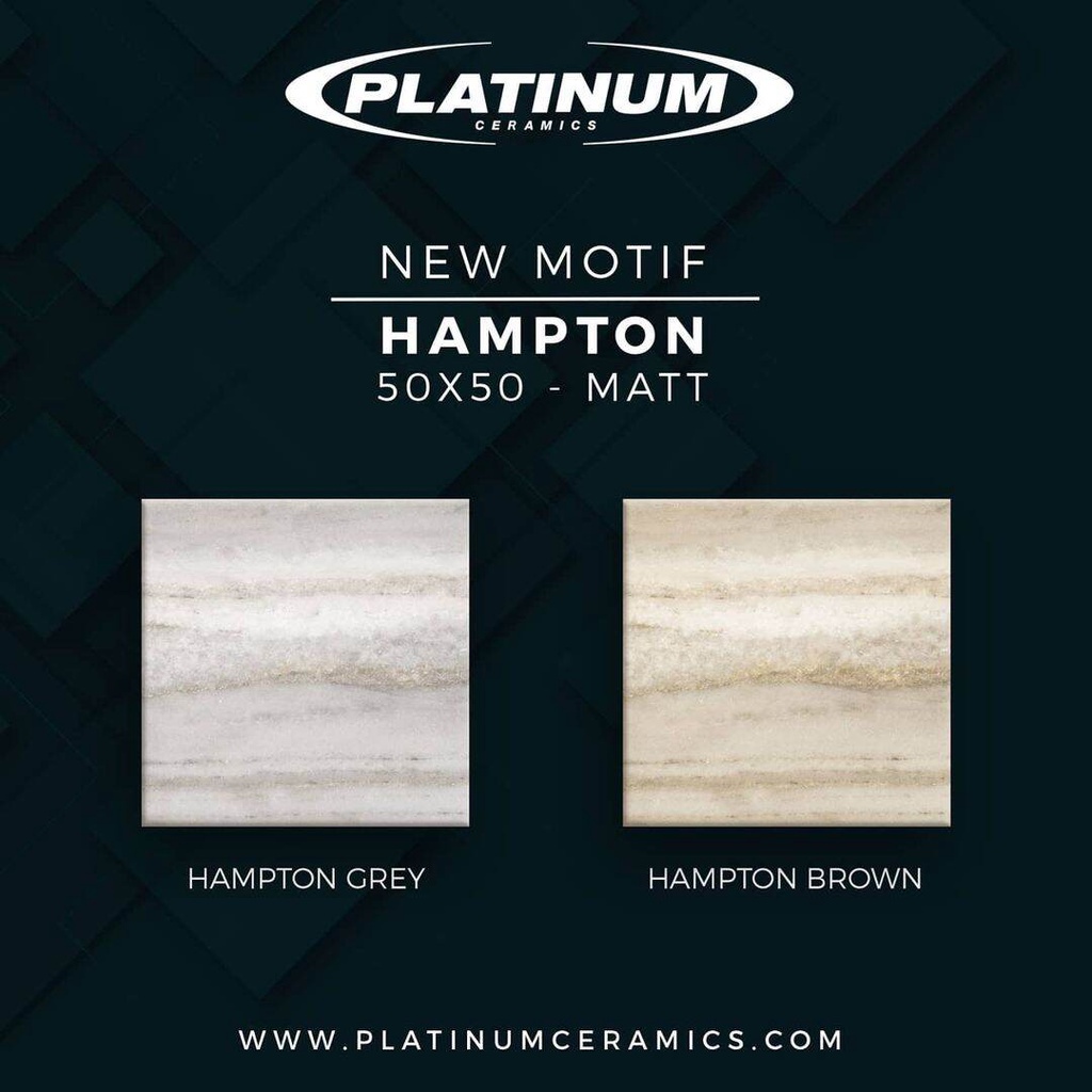 KERAMIK LANTAI 50X50 HAMPTON / PLATINUM / MATT / KW1