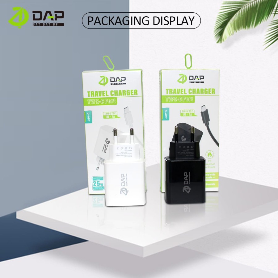 Charger Set Type C DAP D-AP7 Set Charger USB C Fast Charge 3A 25W