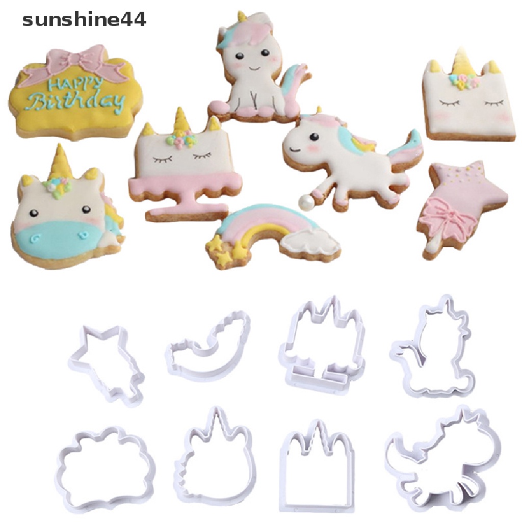 Sunshine 1 Set Cetakan Kue / Biskuit Diy Bentuk Kartun Bahan Plastik