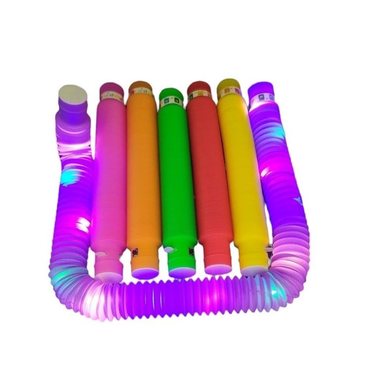 Mainan Viral CEV Light Up Pop Tubes Pop Pipes Mainan Lampu Stick Pipa Selang Fidget Toy