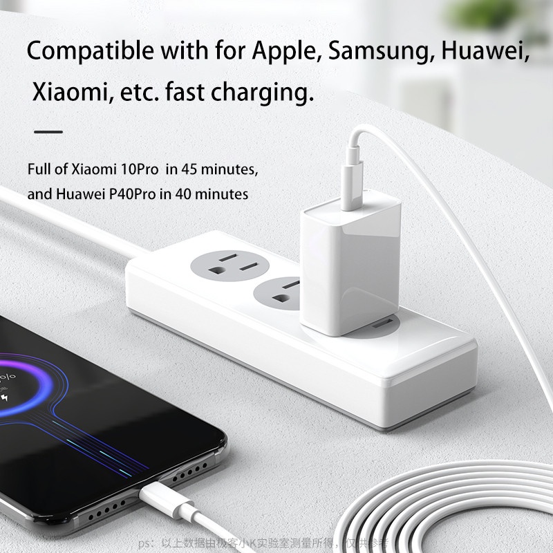 Kabel Charger USB Tipe C Ke USB Tipe C PD 60W Fast Charging