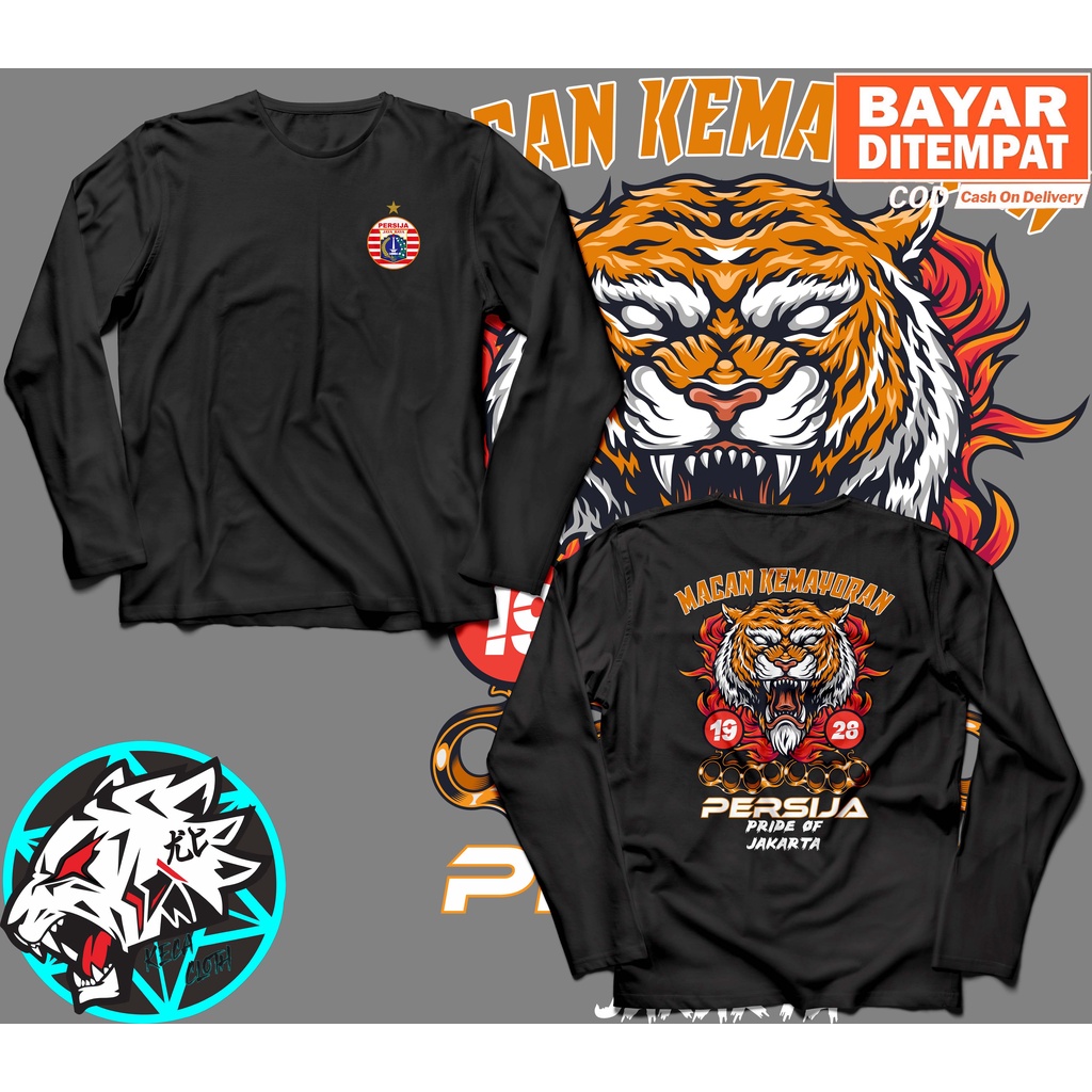KAOS BAJU LENGAN PANJANG PERSIJA MACAN KEMAYORAN BIG SIZE JUMBO KAOS BOLA PRIA WANITA