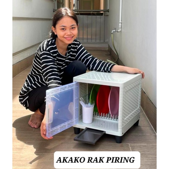 Rak Akako Piring Susun 1 / Rak Piring Akako Bertutup