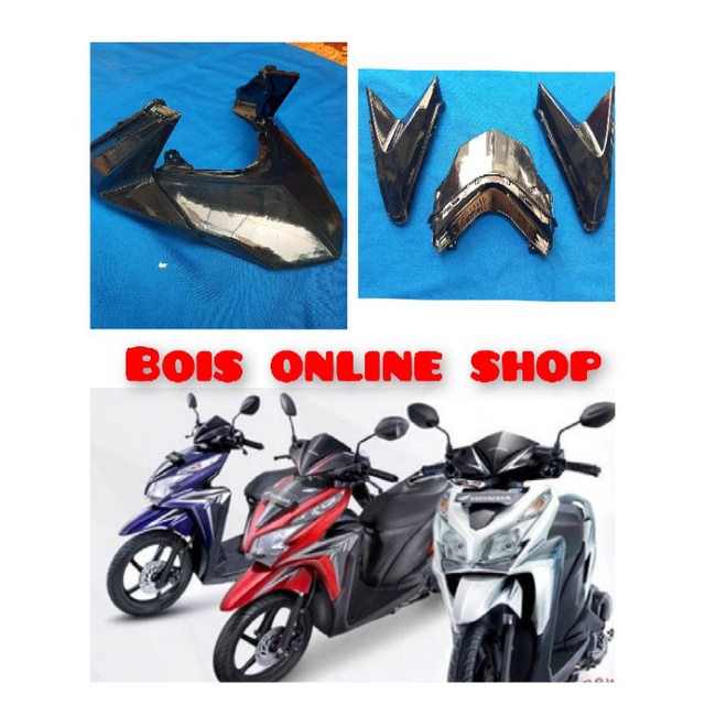 KACA MICA LAMPU STOP SEN BELAKANG VARIO 125 OLD HITAM SMOKE