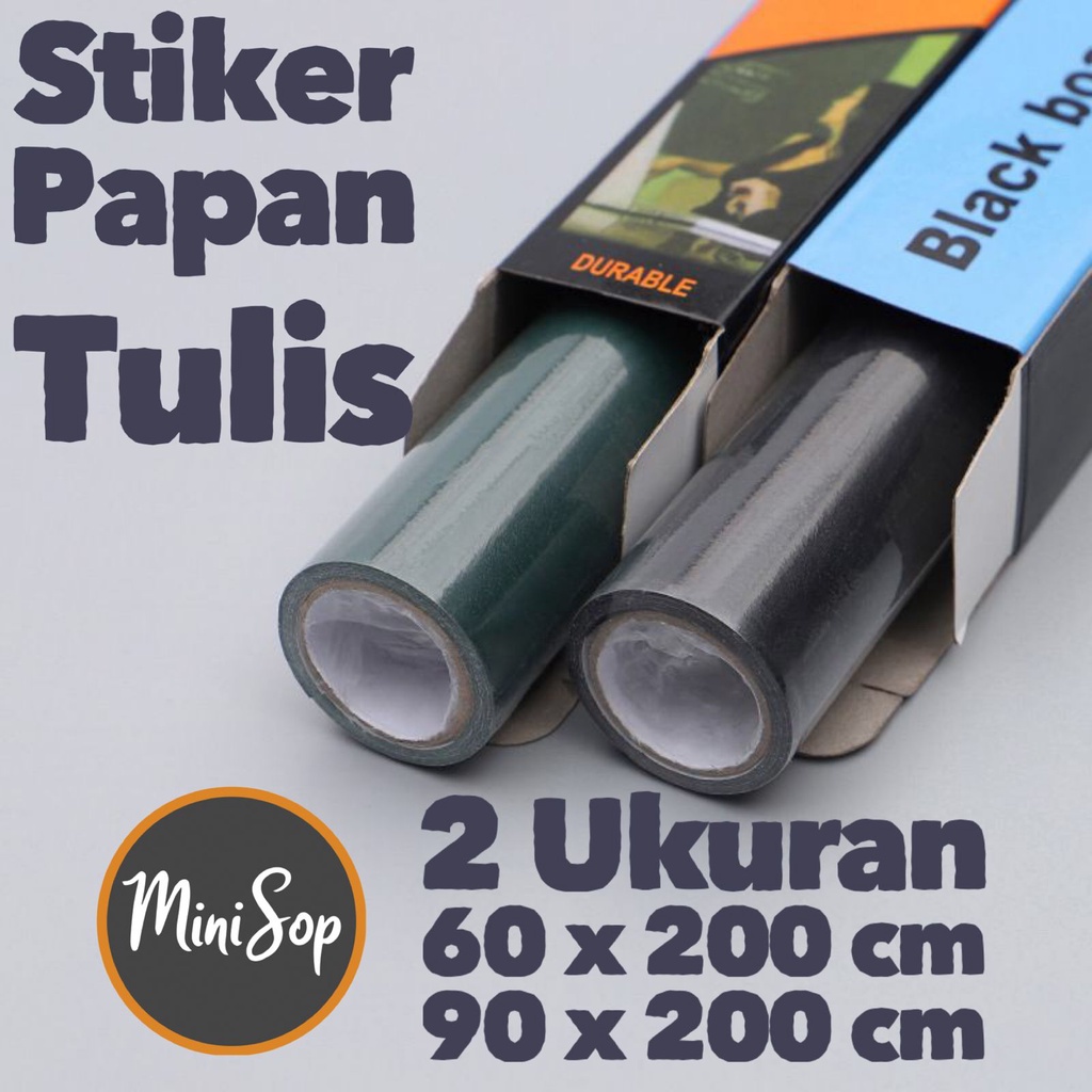 

Stiker Papan tulis Whiteboard Blackboard Spidol Kapur hitam putih hijau 60 x 200 , 90 x 200 tempel