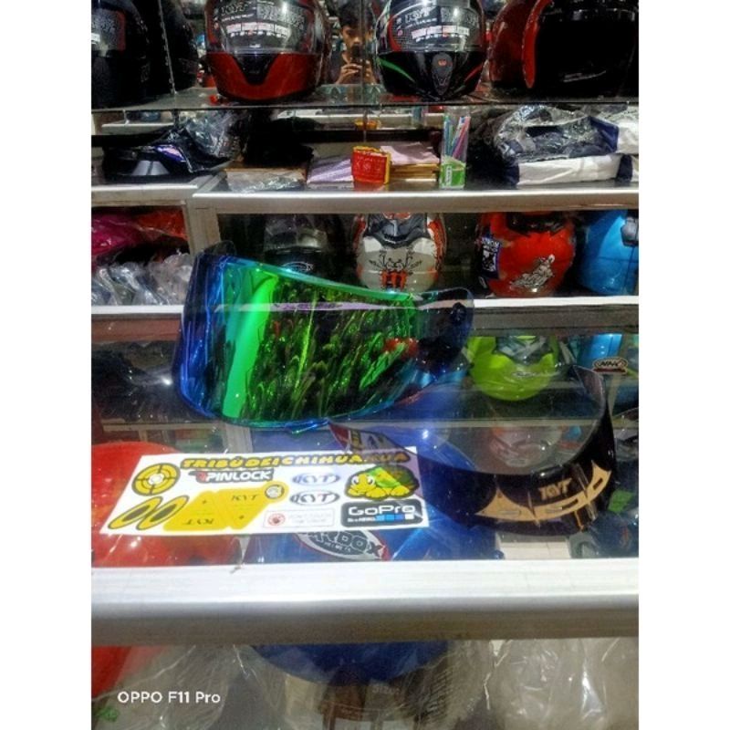 COD || PAKET FLAT VISOR KYT FALCON / FALCON FR / VISOR FLAT KYT VENDETTA + SPOILER  FREE STICKER VIS