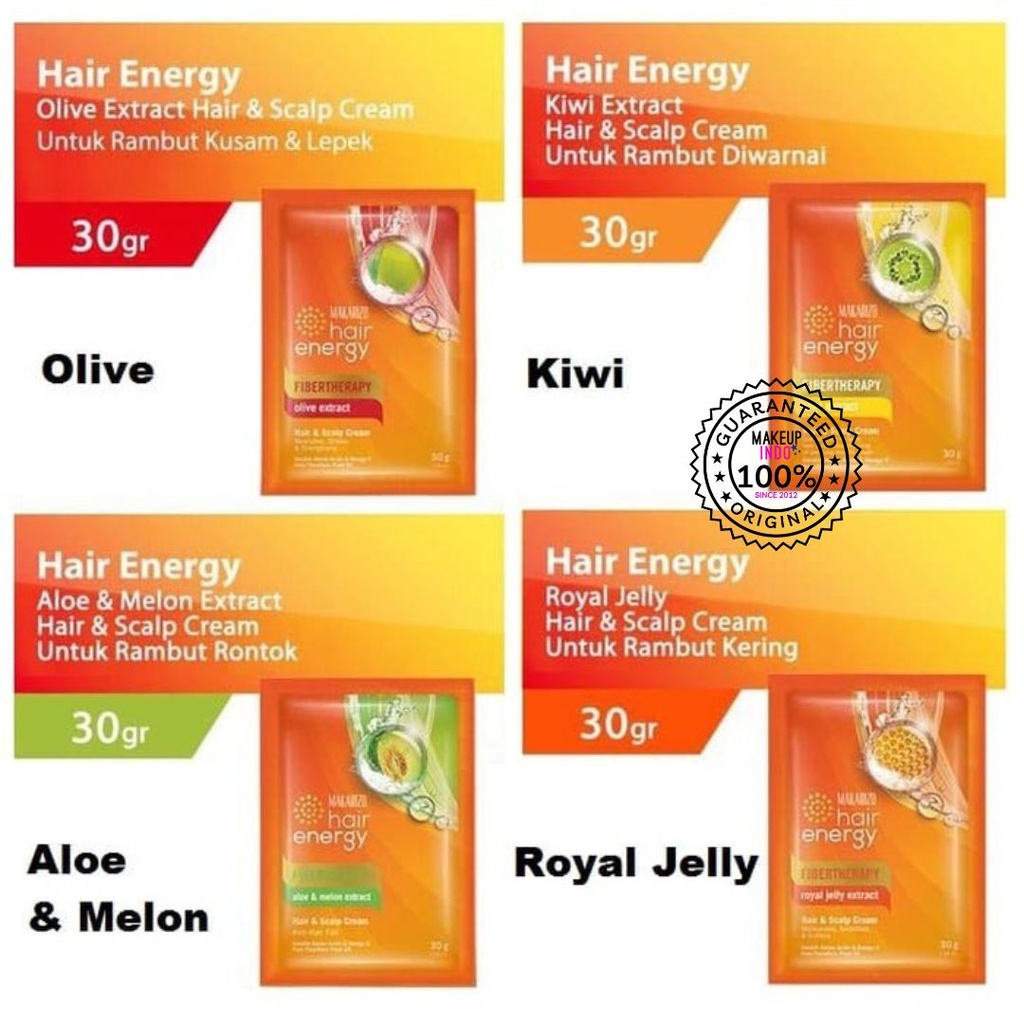 MAKARIZO Hair Energy Creambath Sachet 30mL Fibertherapy Makarizo Creambath