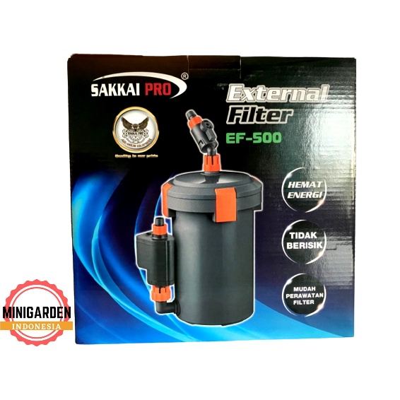 EXTERNAL FILTER SAKKAI EF-500 CANISTER KOLAM FILTER AQUARIUM AQUASCAPE