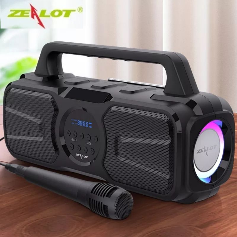 ZEALOT Original Product Portable Bluetooth Speaker Solar Power - P2 8000mAh / P1 4000mAh With Mikrof