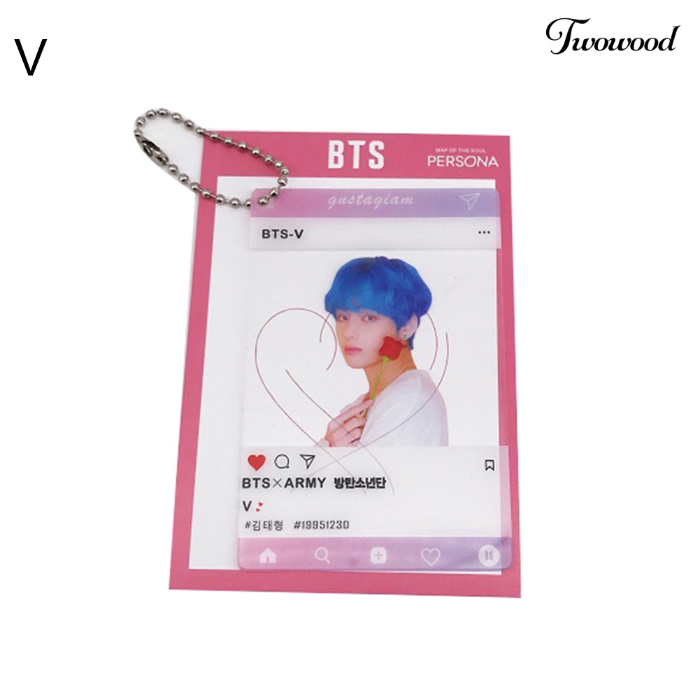 1pc Kartu Foto Kpop BTS Transparan Untuk Dekorasi Tas