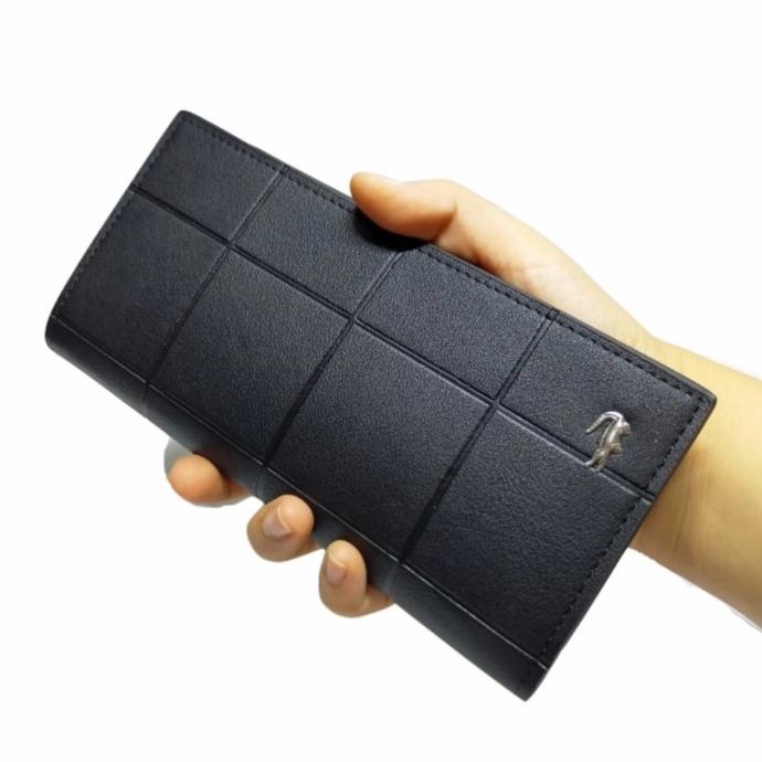 Dompet panjang lacoste kulit asli untuk pria