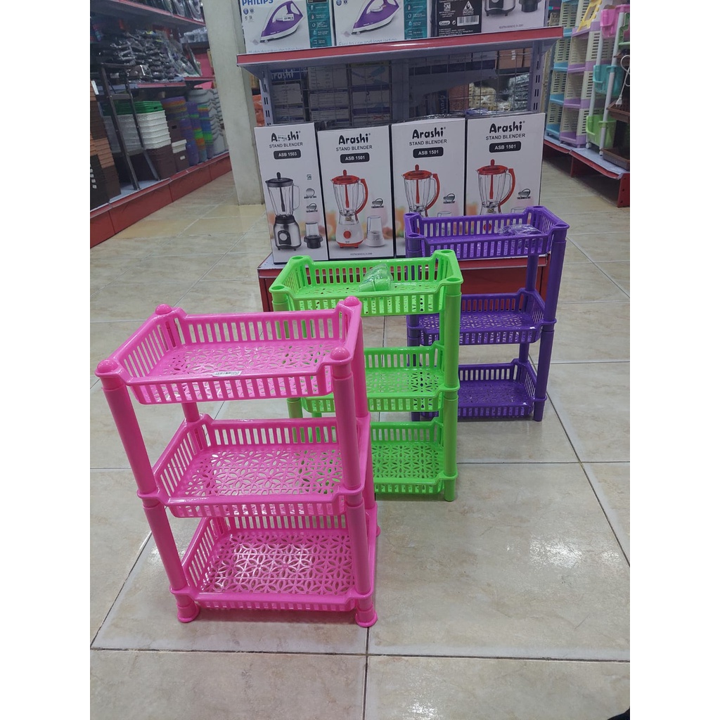 Rak Minion Segiempat | Rak Penyimpanan Serbaguna Susun 3