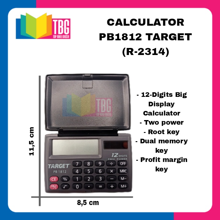 

1 PCS CALCULATOR 12 DIGITS PB-1812 (R-2314) KALKULATOR