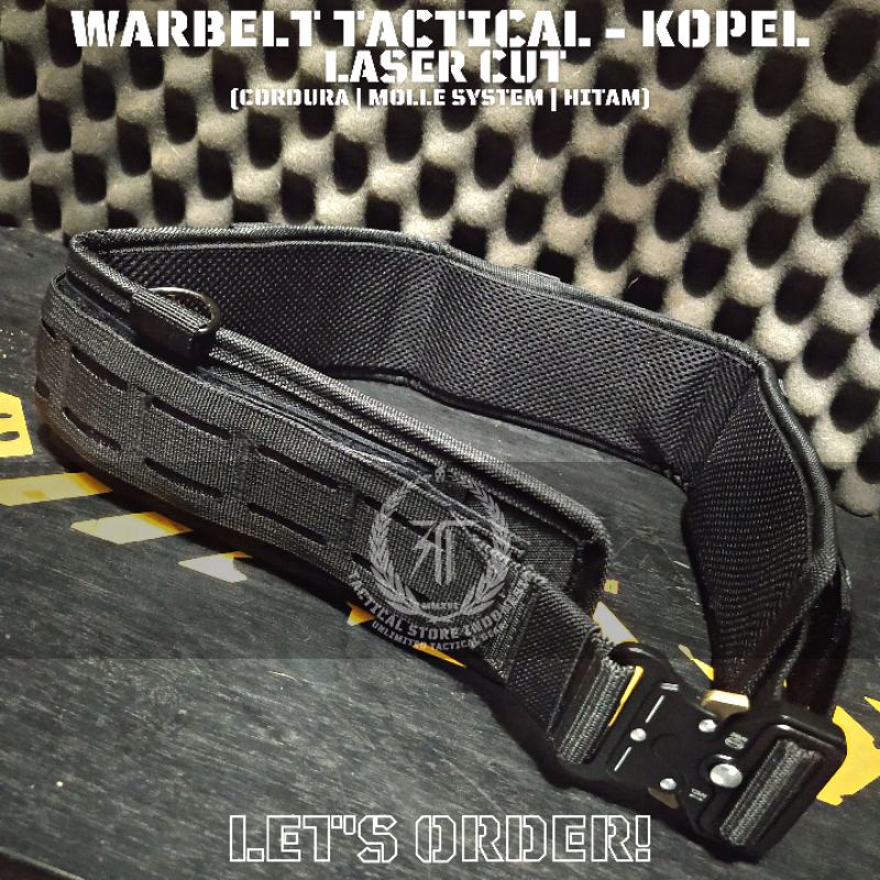 Kopel Warbelt Tactical Laser Cut HITAM - TSI Series