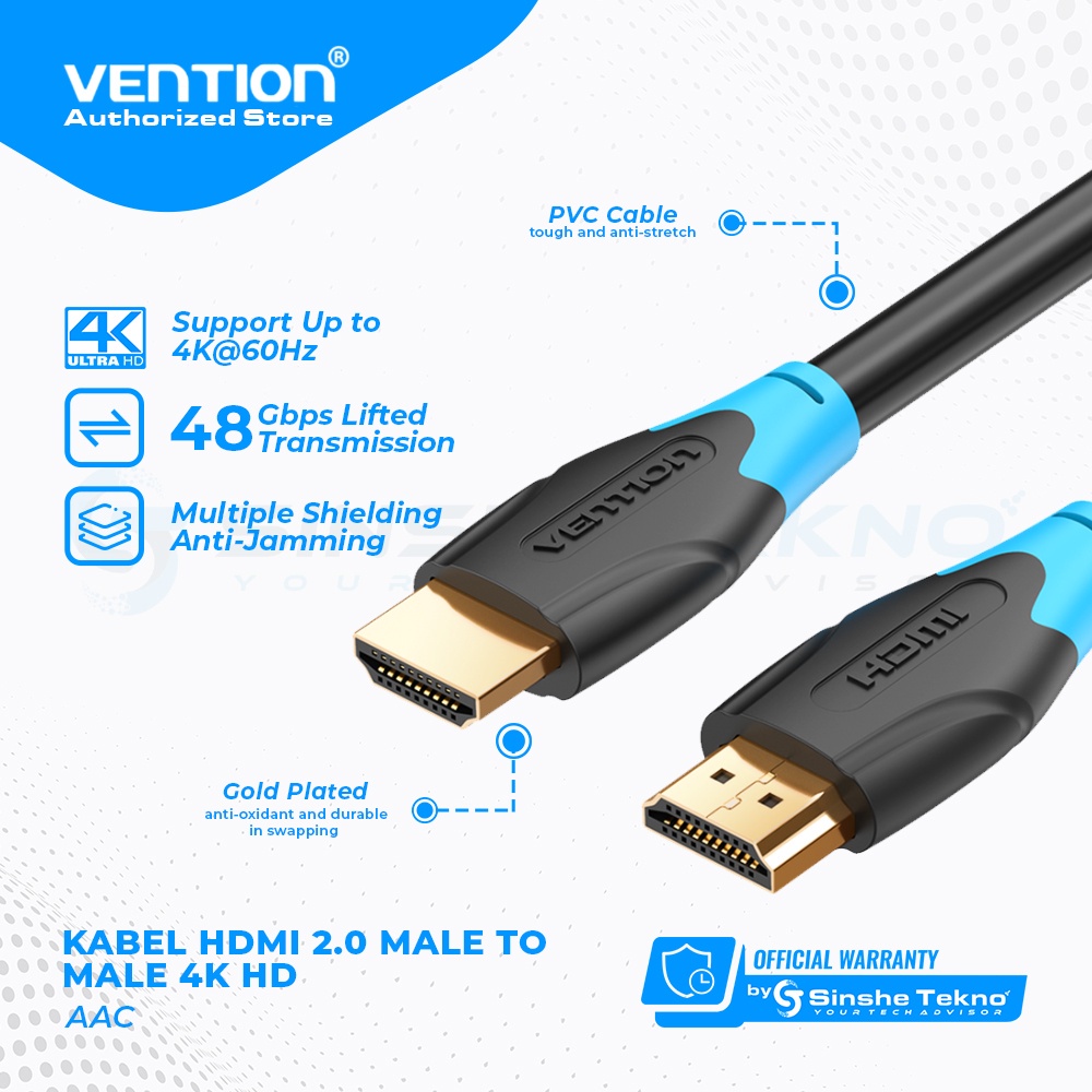 VentionKabel HDMI 3D v2.0 4K UHD 1m