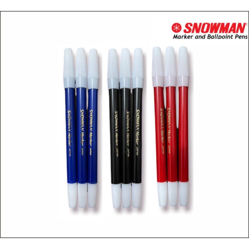 

SNOWMAN SPIDOL KECIL MARKER PENCIL HITAM MERAH BIRU