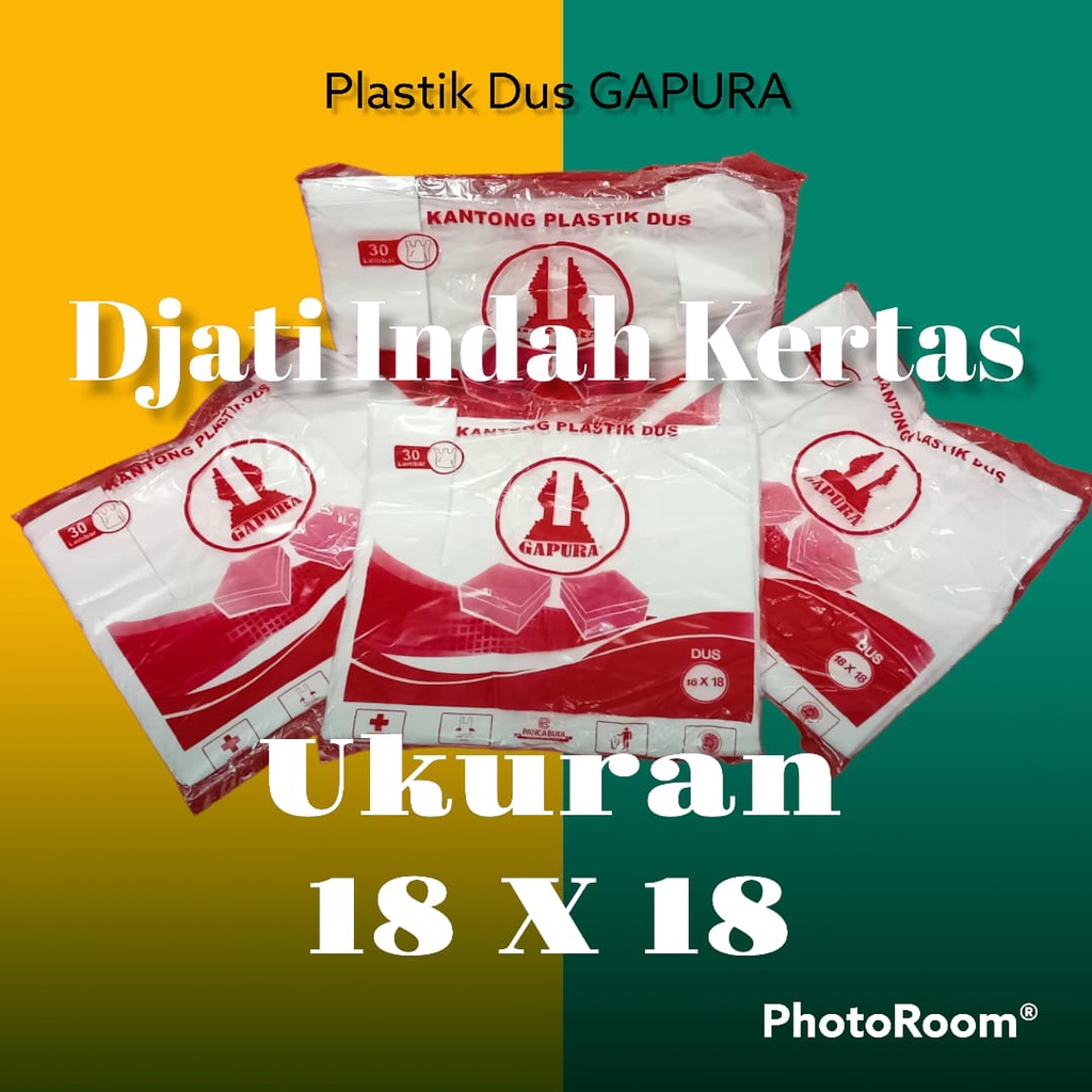 TERBAIKK!!!PLASTIK DUS GAPURA ukuran  18 X 18