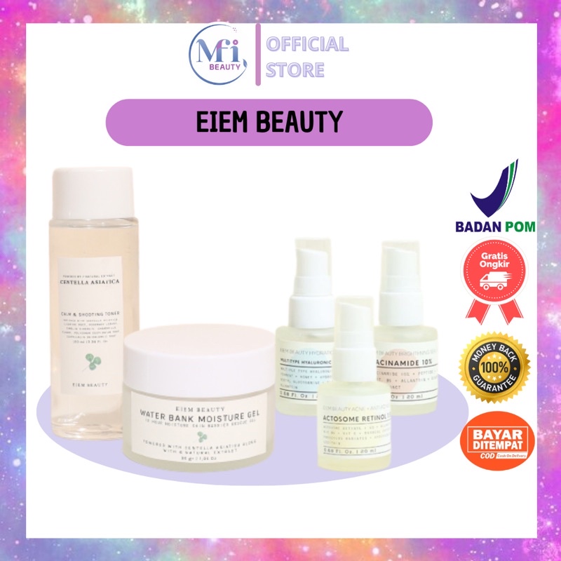 MFI - PAKET SKINCARE BY EIEM BEAUTY / MOISTURIZER EIEM BEAUTY / SERUM EIEM BEAUTY / TONER EIEM BEAUTY