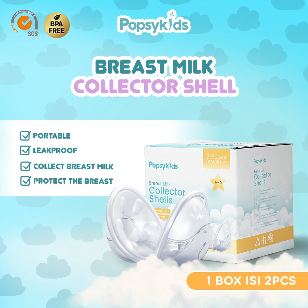 Popsykids Breast Milk Collection Shells - Alternatif Breast Pad Penampung ASI - Wadah Penampung ASI Bocor