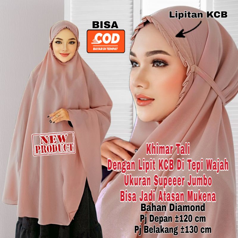 Jilbab Khimar Bergo Tali Jumbo Hijab Instan Syari Jersey Aisyah BERGO JERSEY PREMIUM NON PET JUMBO X