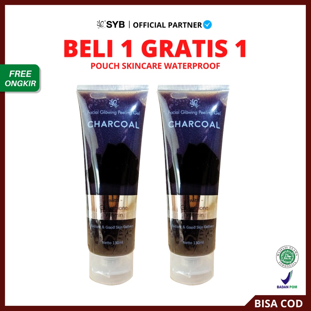 [ FREE GIFT ] SYB Facial Glowing Peeling Gel Charcoal - Peling Wajah Original