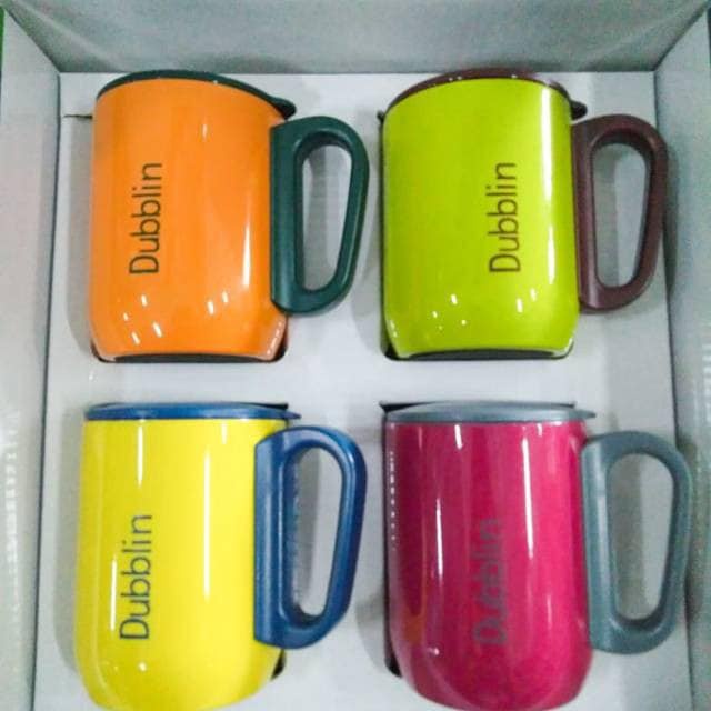 Mug Gelas Cangkir Termos Kopi Tahan Panas Dublin 220 ML Teh Stainless Steel Dubblin