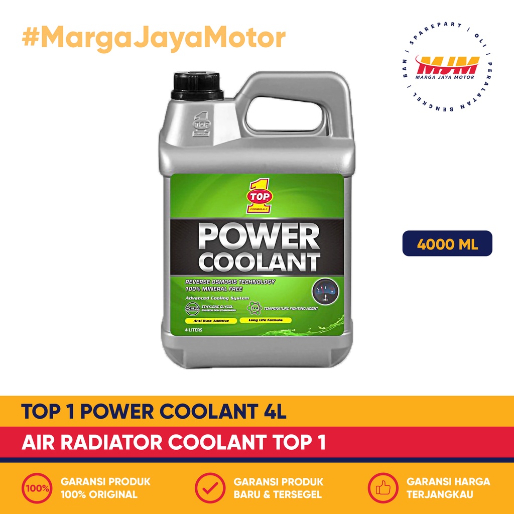 Top1 Power Coolant 4000ml Air Radiator Hijau 4L