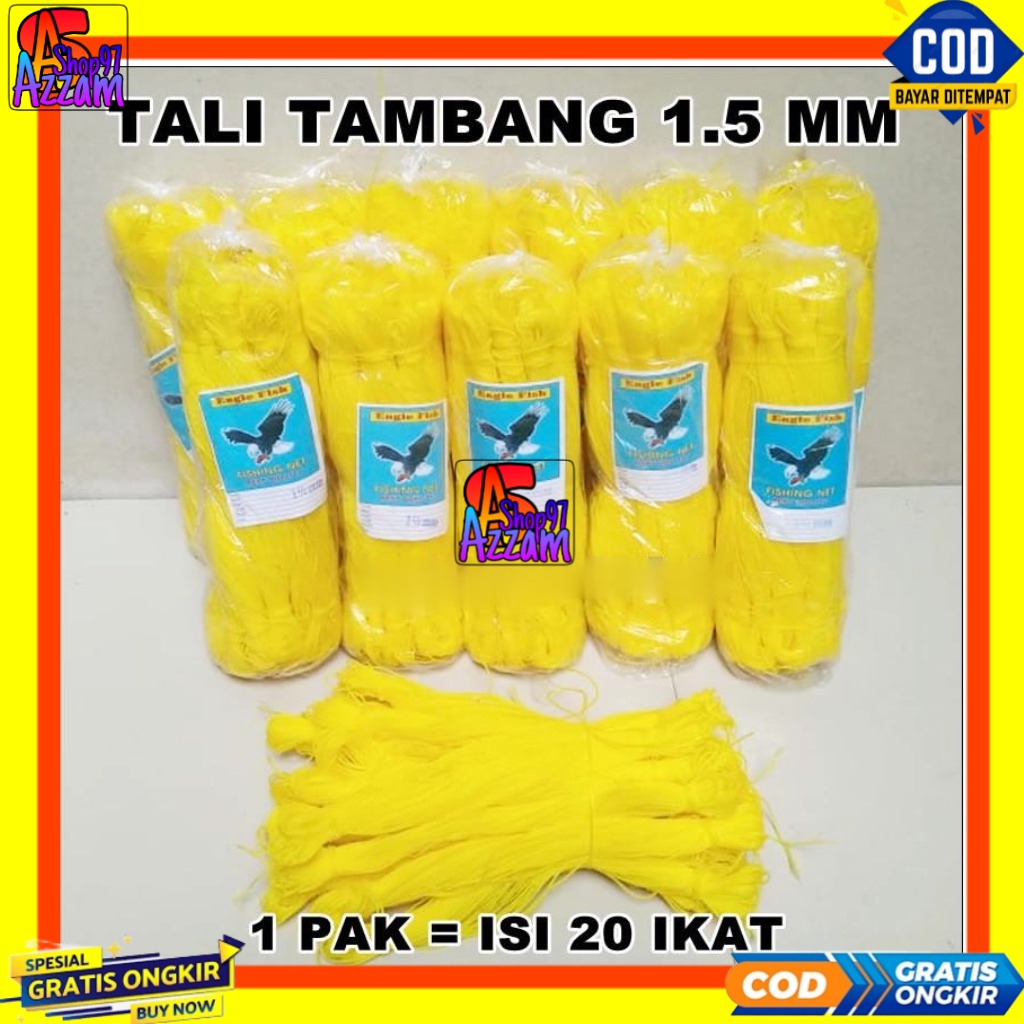 

チ SEA GULL tali tampar serbaguna, tali tampar bangunan, tali tampar 1.5 mm per 1pcs (50meter) ろ