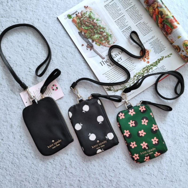 Gantungan ID Lanyard Original Kate Spade Chelsea The Little Better Nylon Card Case