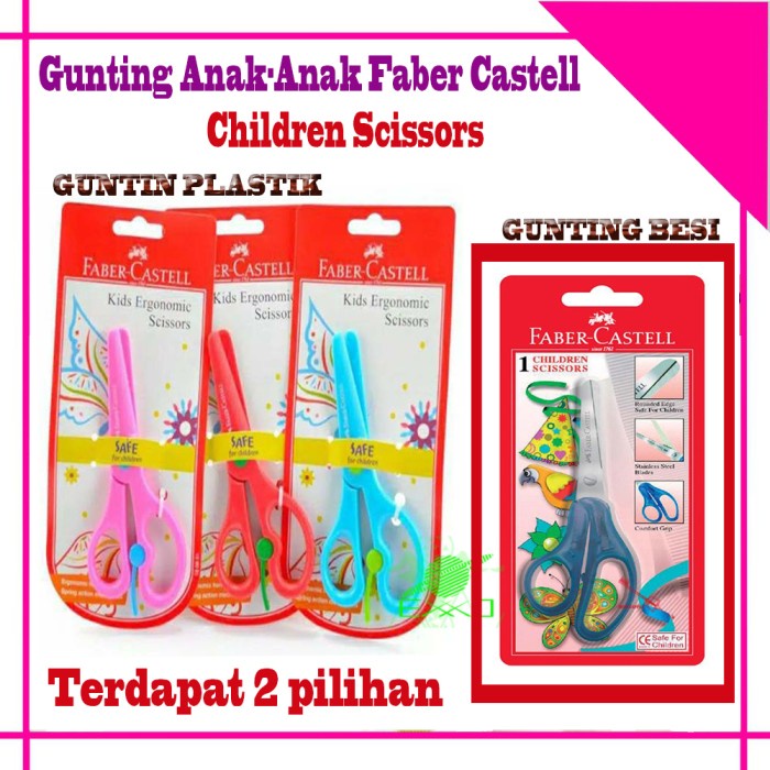 

Mantap Gunting Kertas Faber Castell 180769 Gunting Anak Besi Scissors Limited