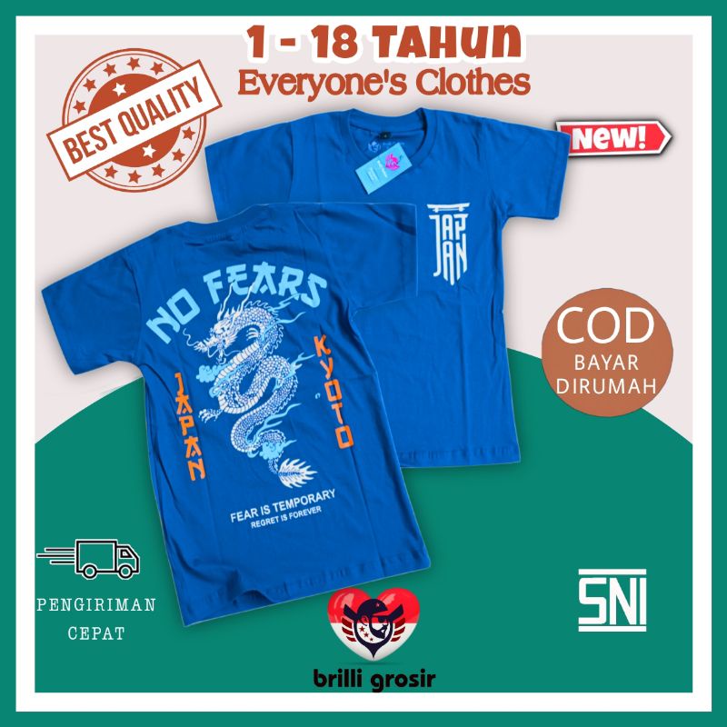 Kaos Oblong Distro Anak Tanggung cowok cewek laki-laki perempuan umur 1 2 3 4 5 6 7 8 9 10 11 12 13 