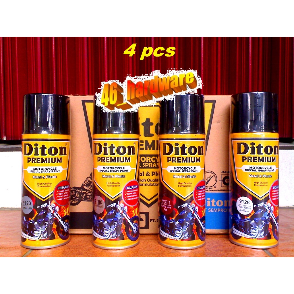 Jual DITON PREMIUM CAT SEMPROT EPOXY CANDY RED SILVER METALLIC CLEAR