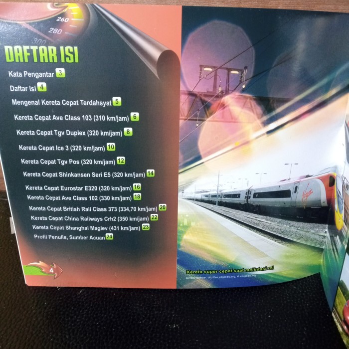 buku 10 kereta cepat terdahsyat ada bonus 24 hal