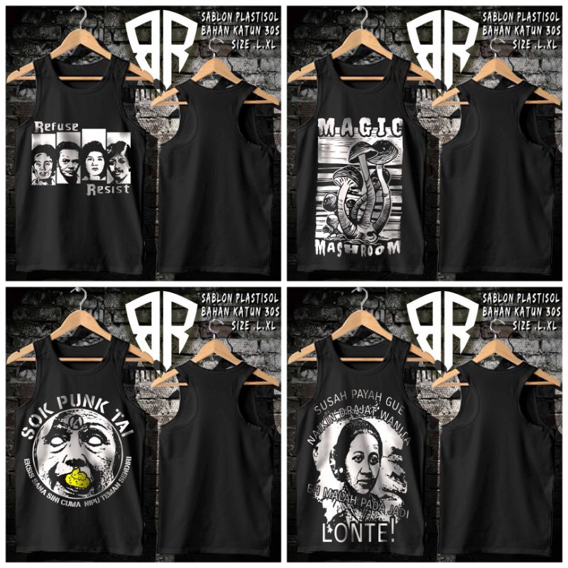 kaos singlet sok punk,kaos singlet punk,lekbong punk lekbong,kaos singlet,kaos tanxtop