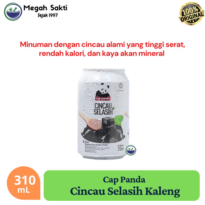 

Megah Sakti - Cap Panda Grass Jelly Kaleng 310 mL - Pereda Panas dalam cincau