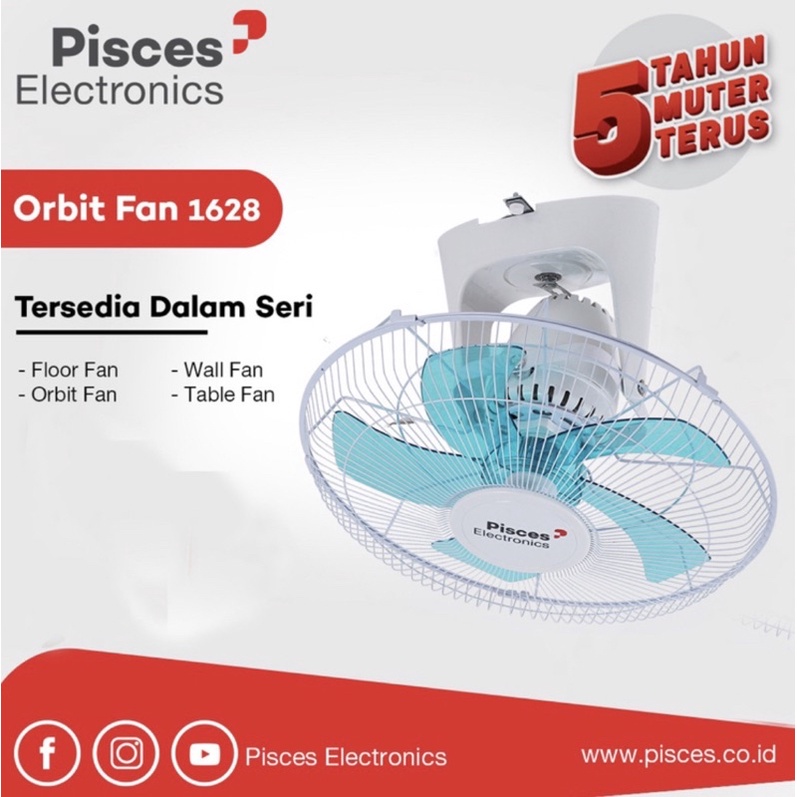 [ PISCES ] Kipas Angin Orbit Fan 16 inch OF 1628 Kipas Angin Plafon!