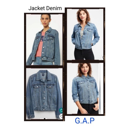 Jaket Denim Jeans wanita branded gap
