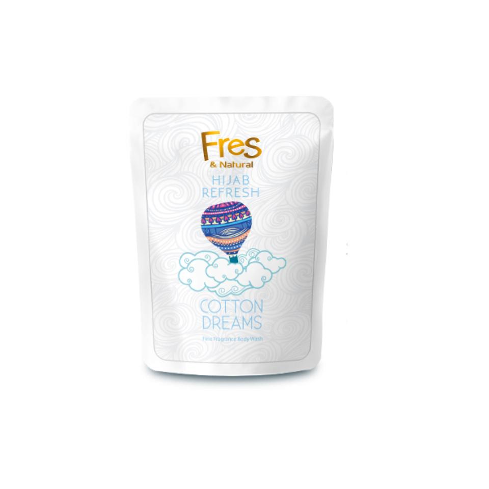 Fres & Natural Sabun Mandi Cair White Pouch 400 ml - Gambar 3