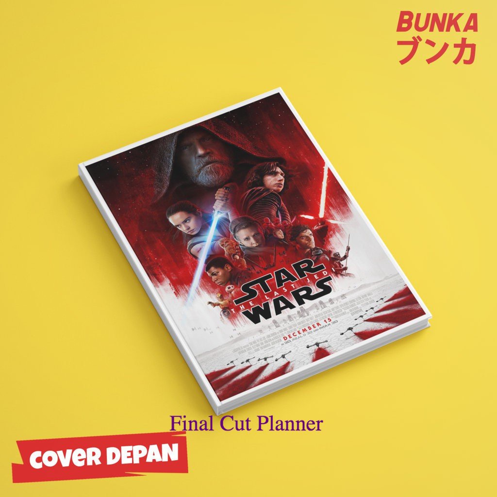 

Notebook Star Wars Last Jedi Hardcover A5 Buku Tulis Catatan Note Agenda Planner Jurnal .