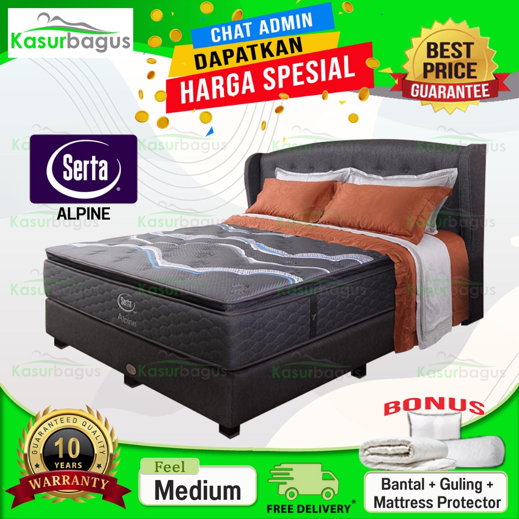 Serta Kasur Springbed New Alpine - Full Set 180x200