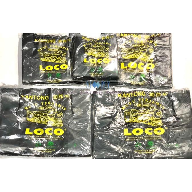 

Kantong Plastik Kresek Loco HD Tebal Hitam 500g Uk 17/24/28/35/40
