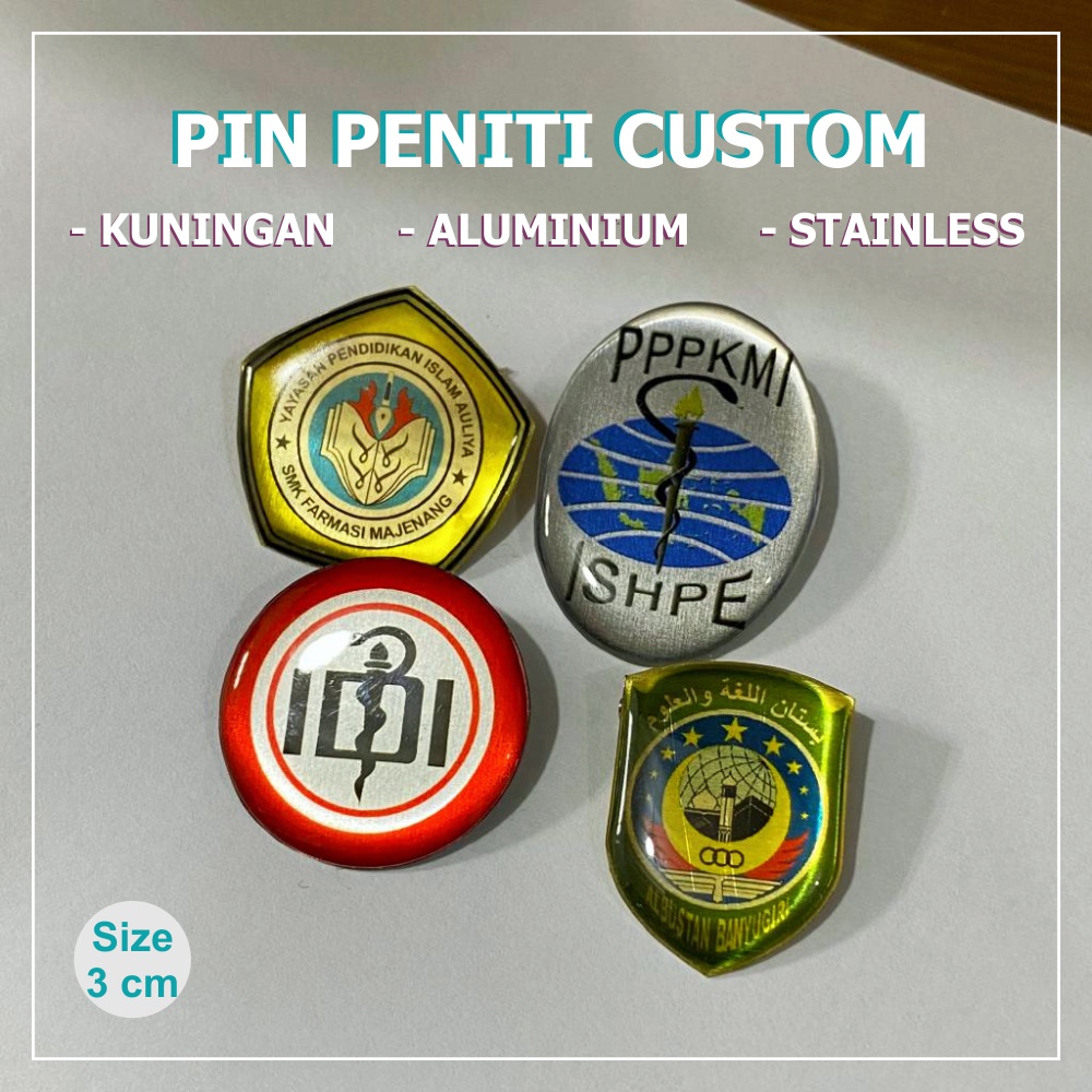 Pin resin Custom Logo Foto Tulisan