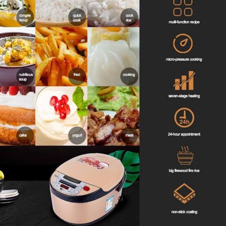 Buruan Belanja--HAN RIVER HRRC-0001 Rice Cooker/magiccom 2L Garansi Resmi