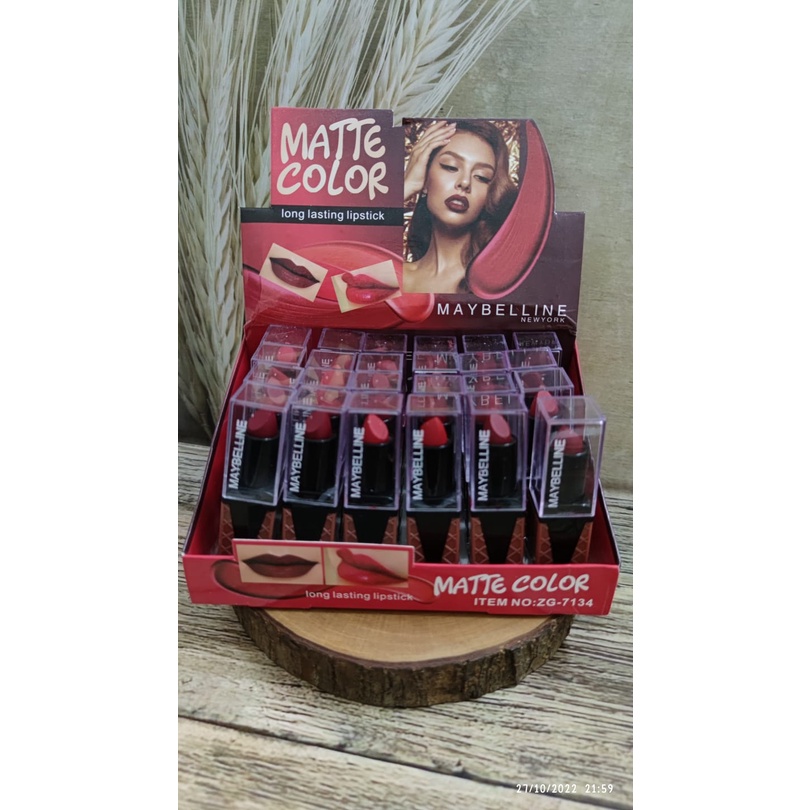 ( 24 PCS ) LIPSTICK MAYBELLINE/LIPSTICK PADAT/BOX TERMURAH